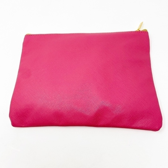 Vegan Leather Hot Pink Zip Top Bag NWOT - Picture 4 of 9